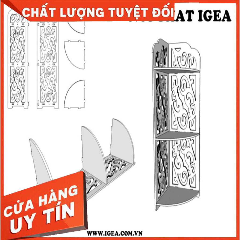 Kệ Góc nhà tắm 4 tầng IGEA ( có nhiều họa tiết)