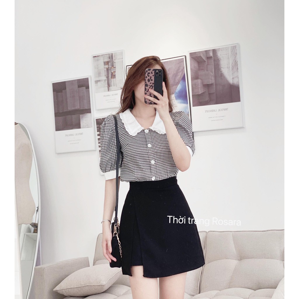 [Mã FADIRECT20 giảm 20K đơn 150K] Chân váy chữ A xòe vạt có lót quần cách điệu thời trang Rosara Cv03 | BigBuy360 - bigbuy360.vn