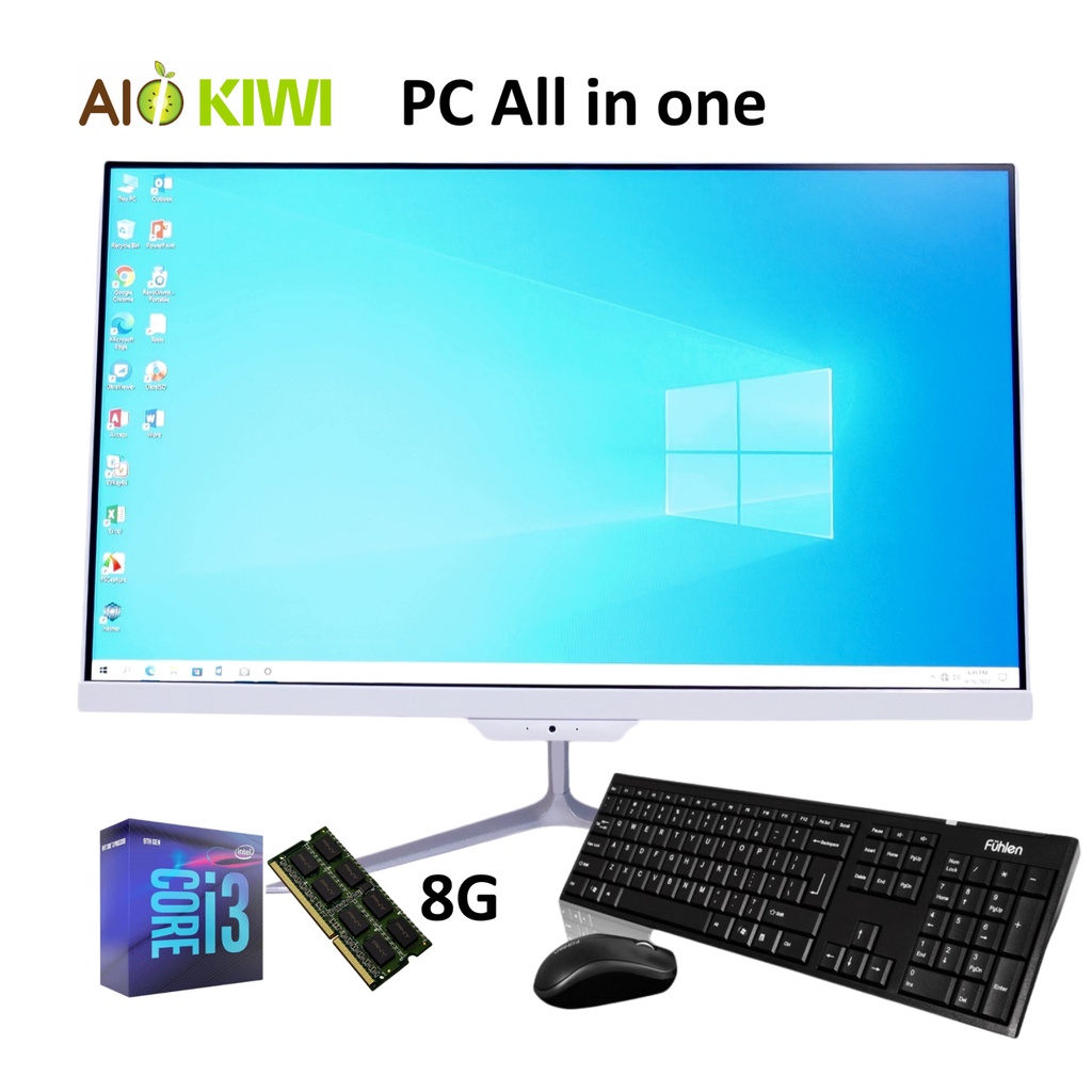 Máy tính PC All in one, AIO KIWI 19P (Core i3 3220, Ram 8G, SSD 240G, 19 inch), máy tính trong màn hình.