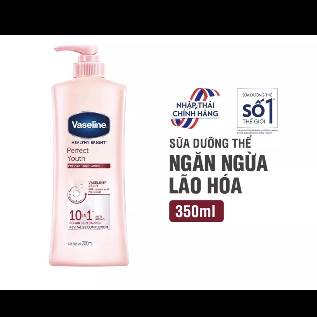 Sữa dưỡng thể trắng da Vaseline 400ML &amp; 200ml