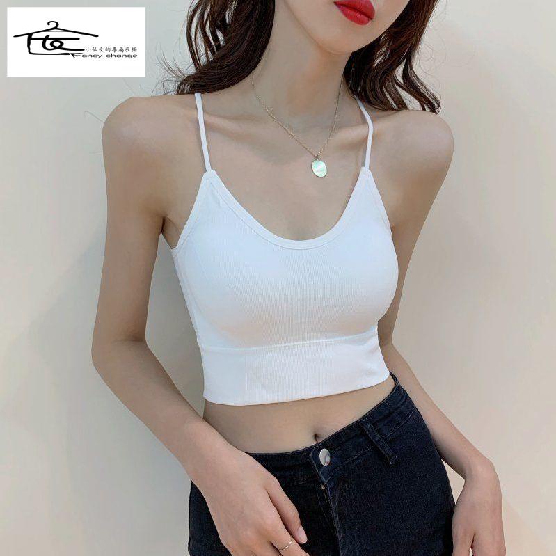 Bán Chạy ~ Áo Lót Dây Chéo Không Gọng Thép Ôm Dáng Chống Lộ Hàng Có Thể Mặc Ngoài Trời Quyến Rũ Cho Học Sinh