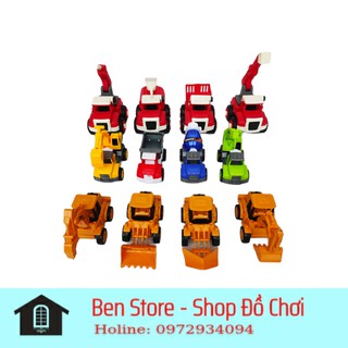 Bộ xe ô tô đồ chơi cho bé, xe cứu hỏa, xe công trình