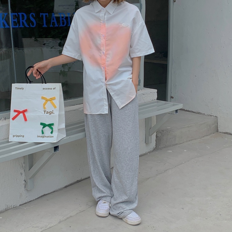 Áo Sơ Mi Tay Ngắn Màu Trắng Thiết Kế Đơn Giản Thời Trang Dành Cho Mùa Hè