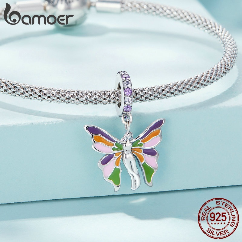 Mặt vòng cổ Bamoer bạc 925 hình thiên thần