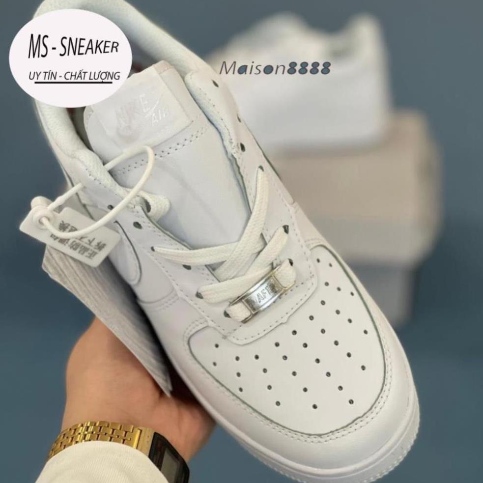 Giày AF1 trắng MS Sneaker, giày air force 1 full phụ kiện hàng cao cấp, full size 36-43