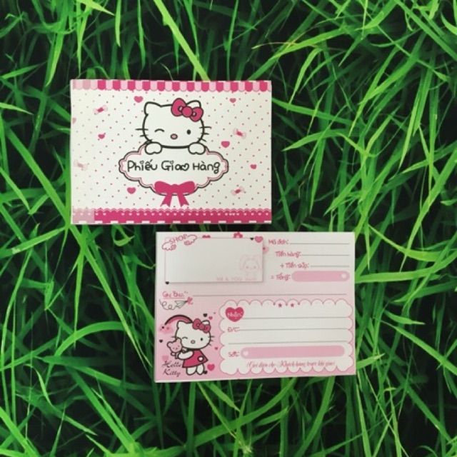 Phiếu ship hàng hellokitty dành cho shop bán olnine ( gồm 100 trang) A6
