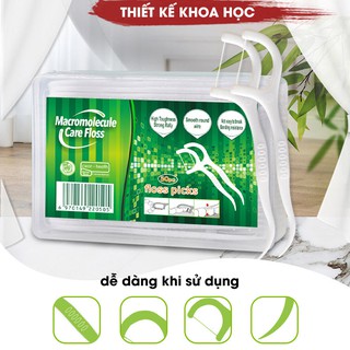 Chỉ nha khoa hachico được đóng trong hộp nhỏ gọn bao gồm 50 cây tăm chỉ - ảnh sản phẩm 2