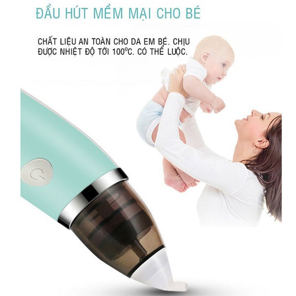 Máy Hút Mũi Đầu Mềm Cầm Tay Thông Minh Little Bees Pin Sạc Cho Bé