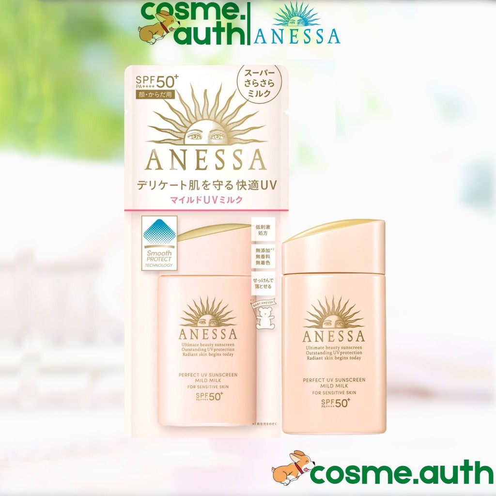 Kem Chống Nắng Anessa Perfect UV Sunscreen Mild Milk SPF50+ PA++++ 60ml