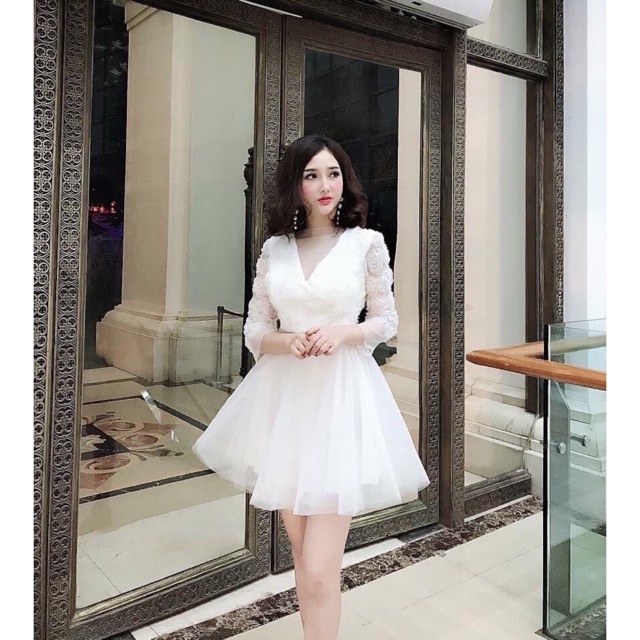 Đầm xoè hoa hồng MH