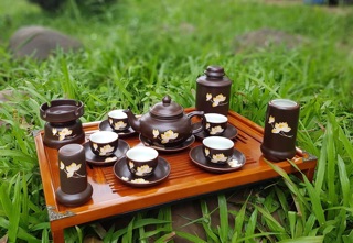 Bộ ấm chén hoa sen