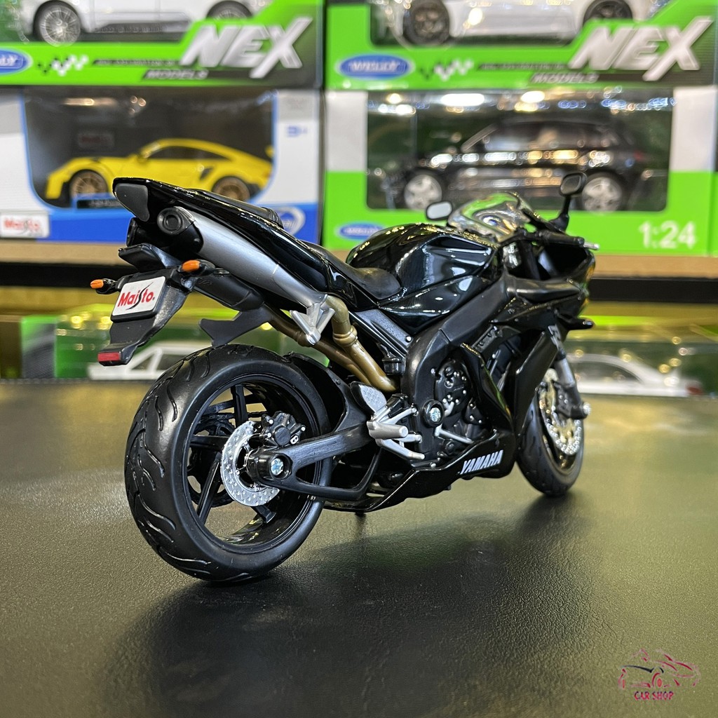 Mô hình xe mô tô Yamaha YZF-R1 tỉ lệ 1/12 hãng Maisto màu đen