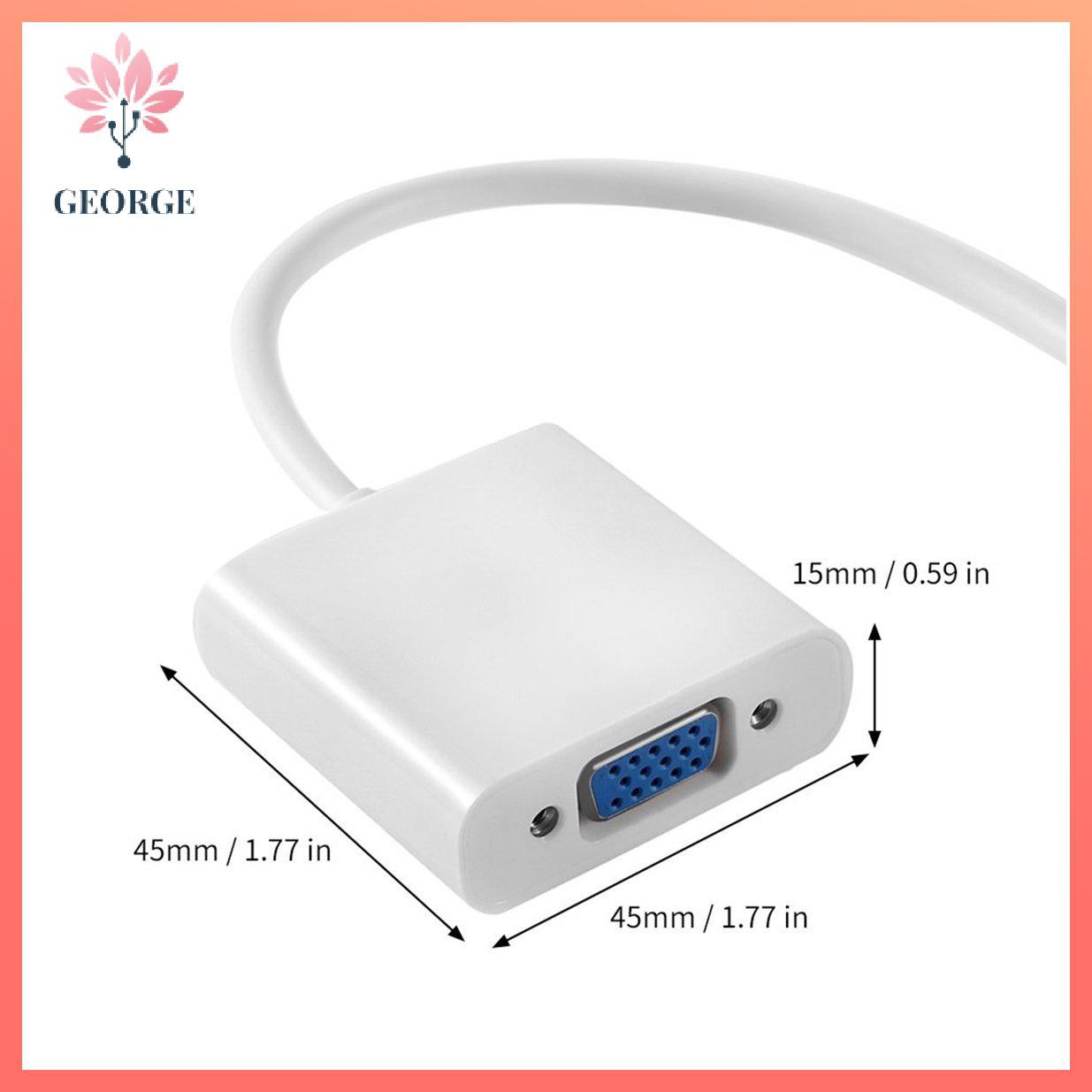[G]Cáp chuyển đổi cổng Mini DisplayPort sang VGA chuyên dụng cho Apple Macbook PC M-VGA