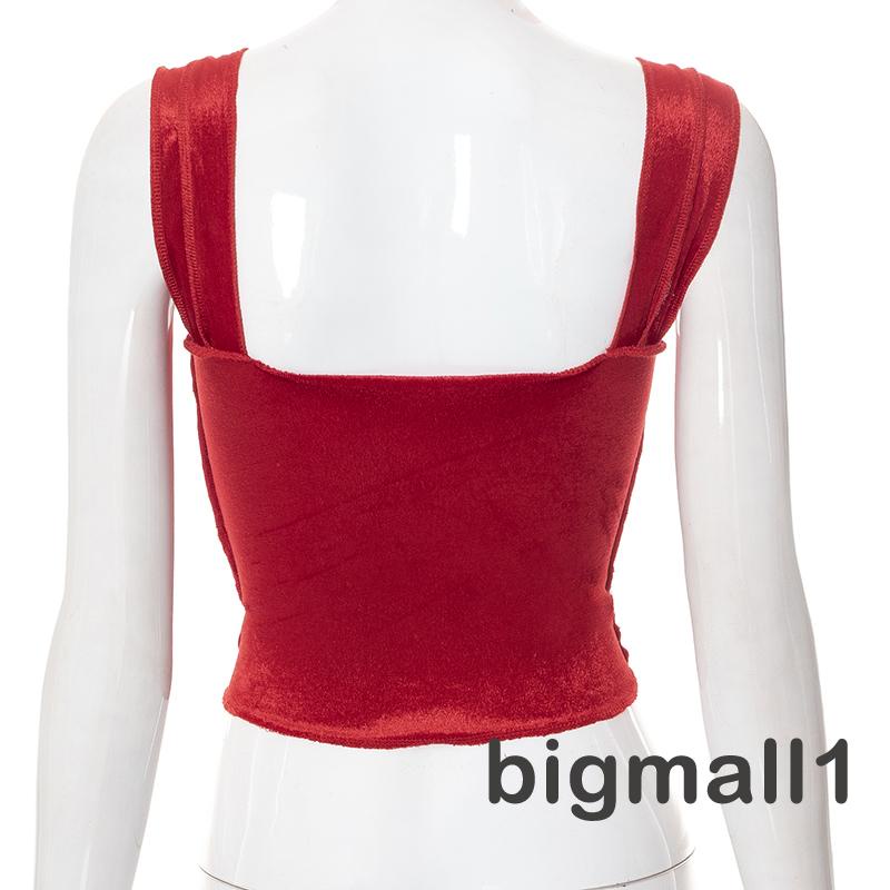 Áo Lửng Không Tay Màu Sắc Đơn Giản Quyến Rũ Cho Nữ