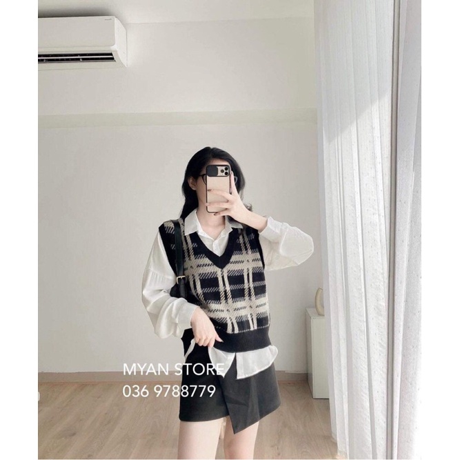 ÁO GILE KẺ Ô RESTOCK HÓT HÍT