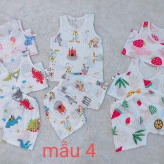 Combo Set 5 bộ ba lỗ cotton giấy