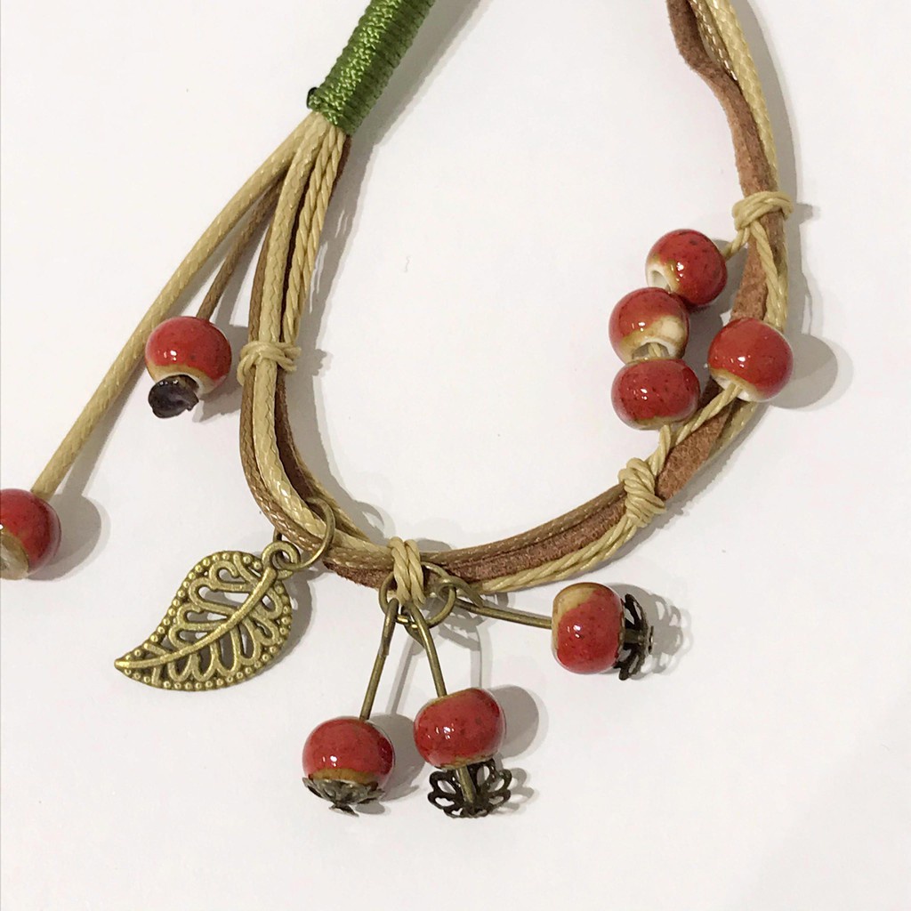 Vòng tay cherry handmade - Mã VT019