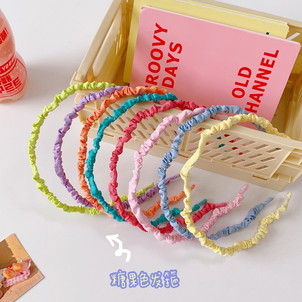 Băng Đô Cài Tóc Bằng Vải Màu Sắc Đơn Giản Dành Cho Nữ