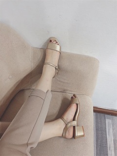 Sandal gót trụ 3f