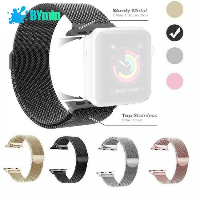 Dây đeo Milanese cho đồng hồ thông minh Apple Watch Series 1 / 2 / 3 / 4 ( 38mm / 40mm / 42mm / 44m-tq )