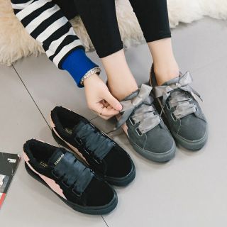 Giày nơ bản to Ulzzang