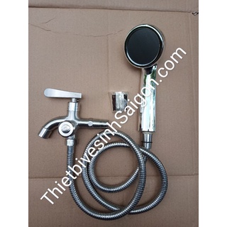 Bộ củ sen tắm lạnh Inox SUS 304, Tay sen tăng áp hạt lọc Nano