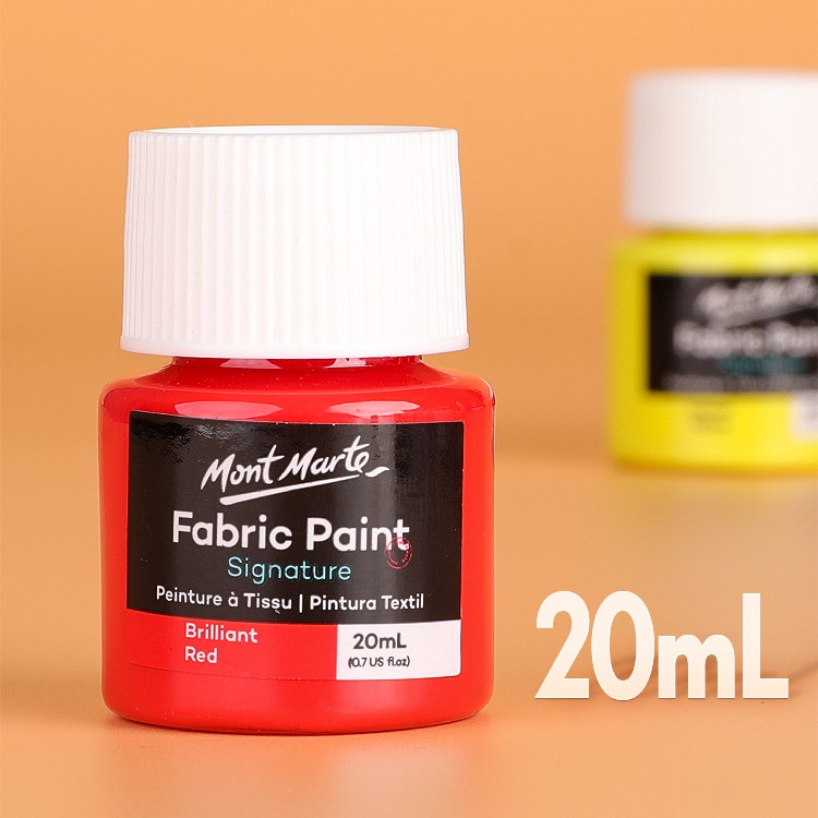 Bộ 20 Màu Vẽ Vải Fabric Paint Mont Marte x 20ml - PMHS0077