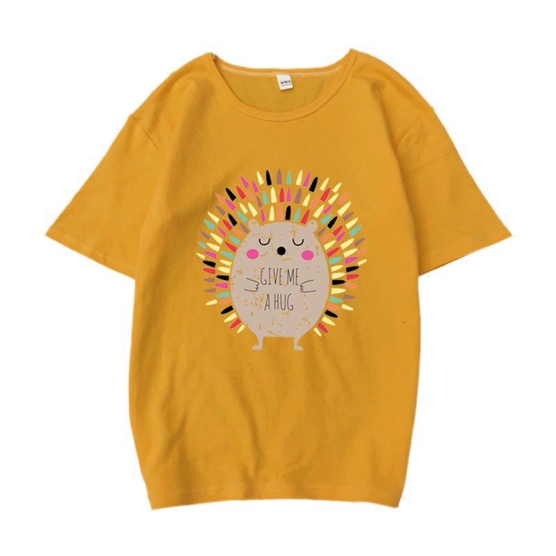 Áo thun ngắn tay in hình con nhím ngộ nghĩnh thời trang