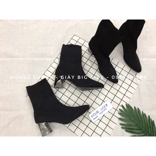 (ORDER+ẢNH THẬT) Bốt len co giãn BIG SIZE gót bạc 7p (34-43)