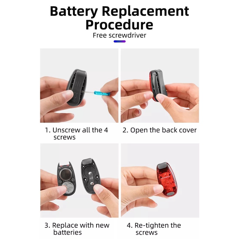 Đèn xe đạp Rockbros 400lm, pin 2000mah, đèn kẹp