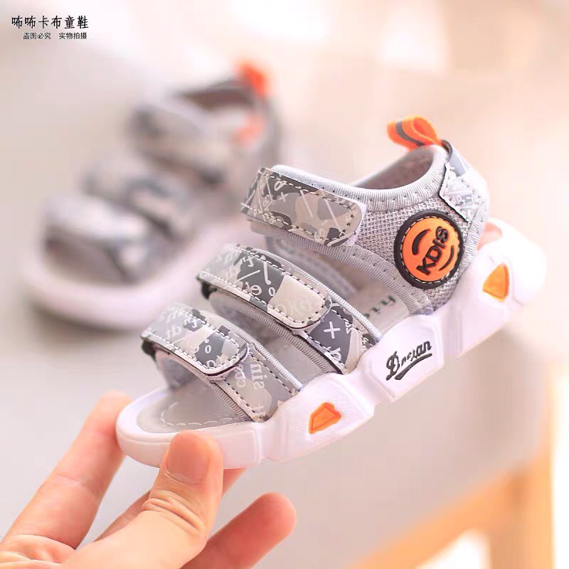 Sandal bé trai - dép quai hậu cho bé trai siêu nhẹ, chống trượt, có 3 quai vải, hợp thời trang mùa hè Babybees 350