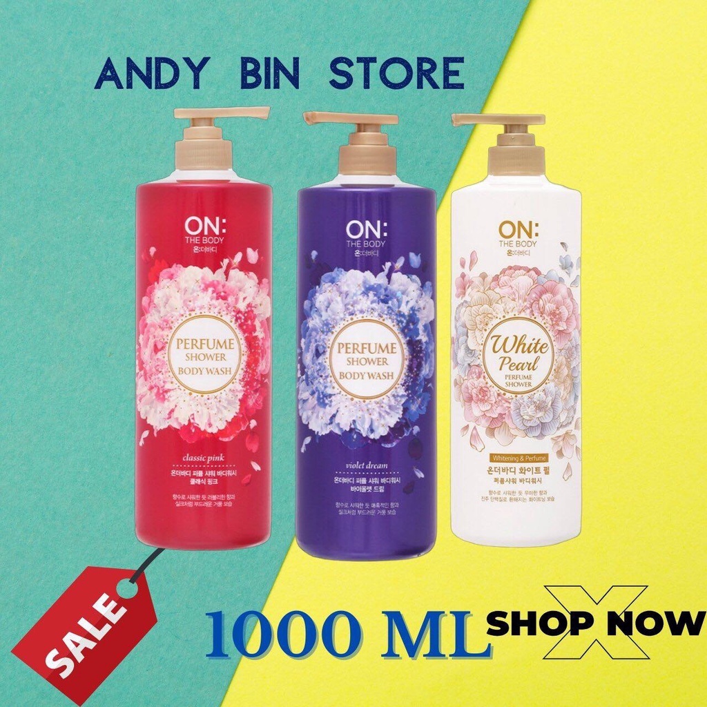 1000 ML- Sữa tắm Hương nước Hoa Hàn Quốc ON: THE BODY dưỡng da trắng hồng Double Rich