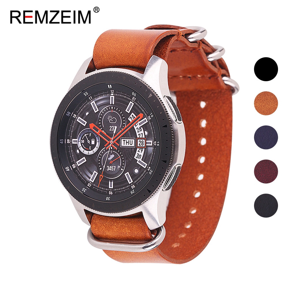 Dây Da Đồng Hồ Đeo Tay 14mm 16mm 18mm 20mm 22mm 24mm Đơn Giản Cổ Điển