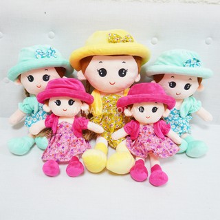 Gấu bông búp bê mũ nhung dễ thương cho bé gái