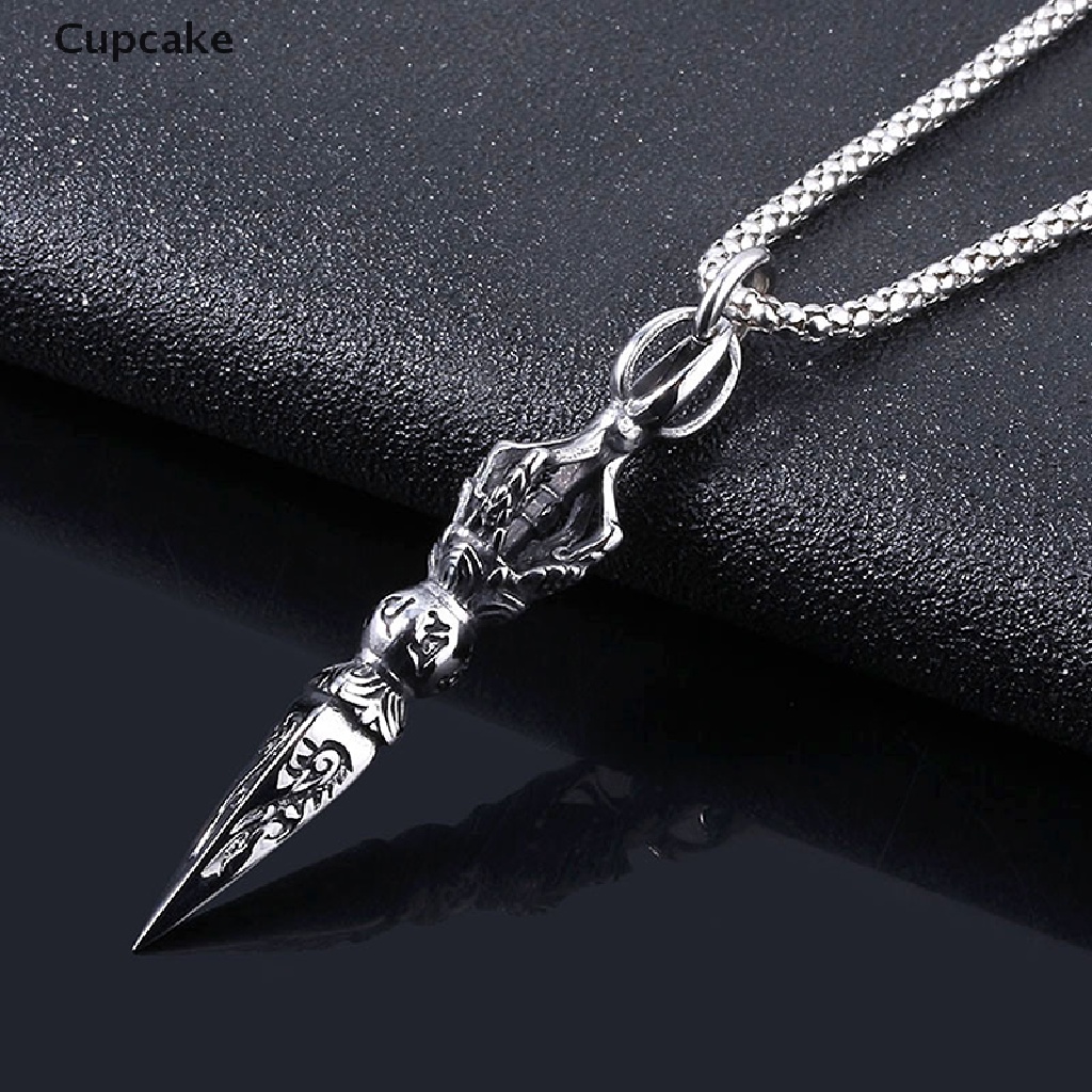 Dây Chuyền Bùa Hộ Mệnh Phong Cách Punk Rock Tây Tạng Vajra Dagger Cho Nam