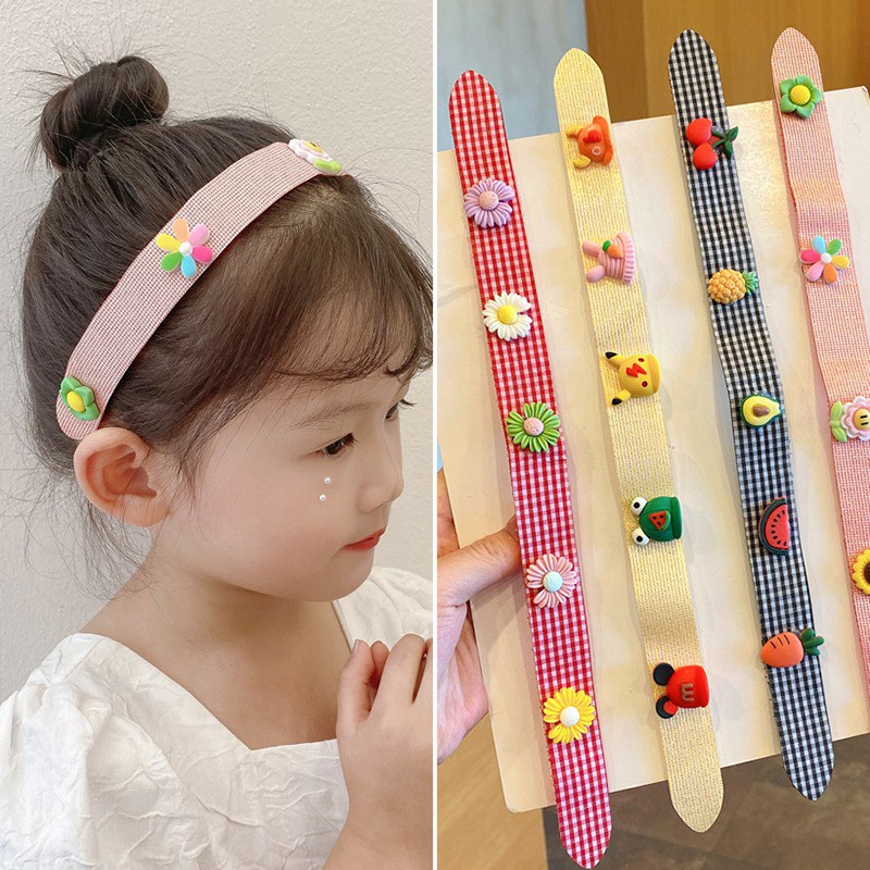 Băng Đô Cài Tóc Nén Khí Chống Trượt Họa Tiết Hoạt Hình Dễ Thương Thời Trang Mùa Hè Cho Bé Gái