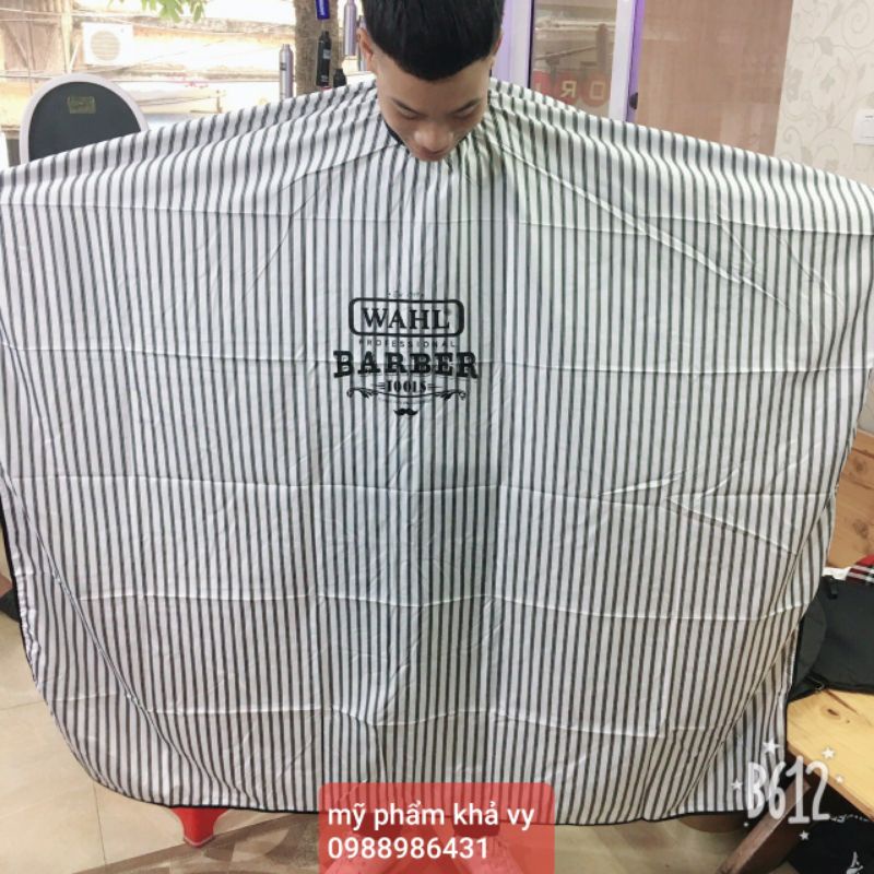 Khăn Choàng Cắt Tóc Hairdressing Cape Loại Sọc Có Và không Có Logo