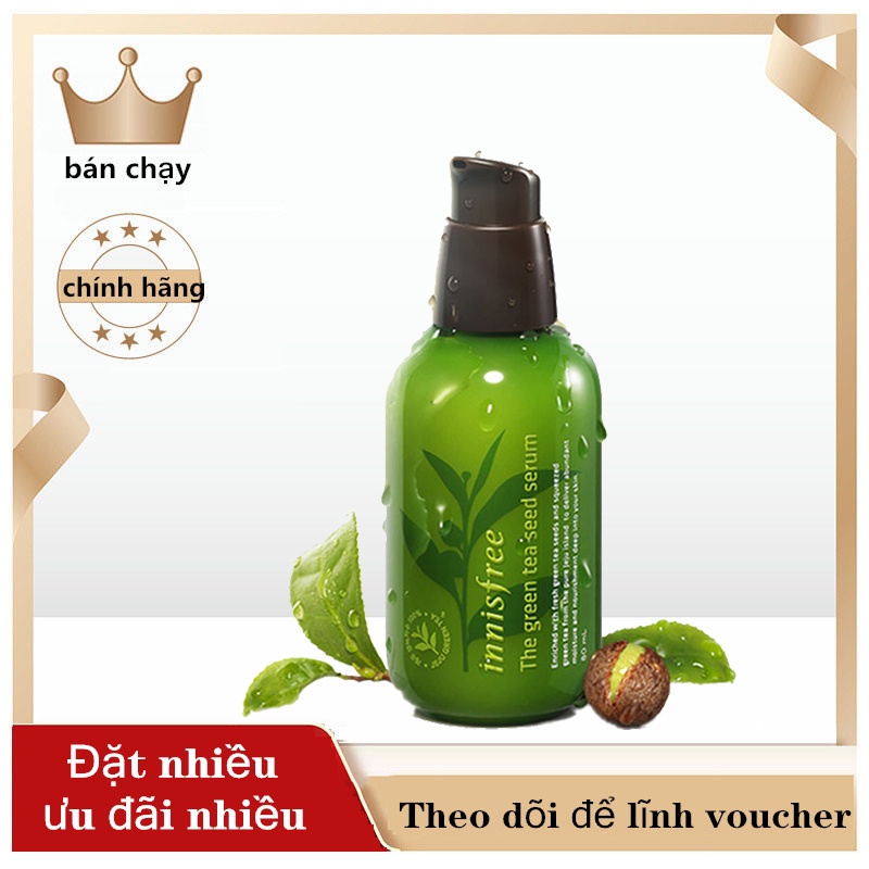 Tinh chất dưỡng ẩm innisfree Green Tea Seed Serum 80ml 🌸Serum Trà Xanh Innisfree
