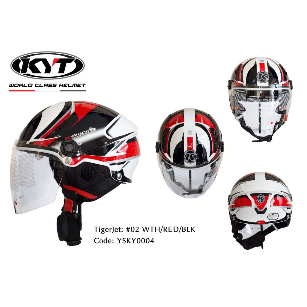 Nón bảo hiểm 3/4 KYT Tiger Jet cao cấp mẫu mới nhất