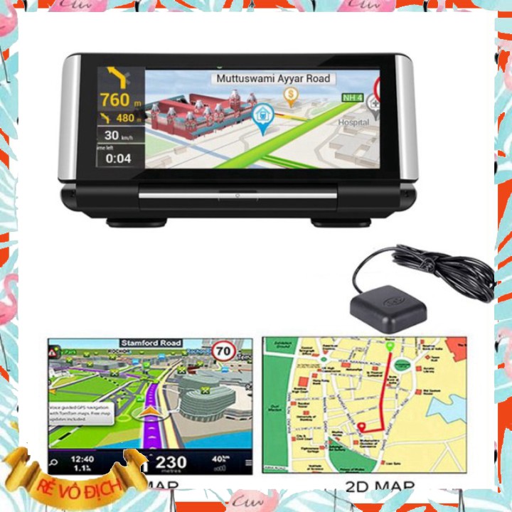Camera hành trình đặt taplo ô tô 4G, wifi, 7 inch tích hợp cam lùi K7 - vo2_store