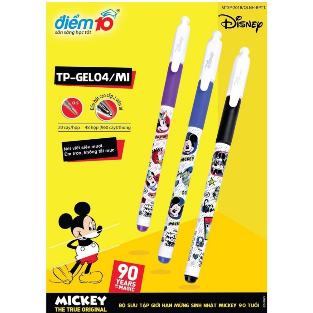 Bút gel Điểm 10 TP-GEL04/MI, nét 0.5mm  hàng có kiểm tra chất lượng và an toàn