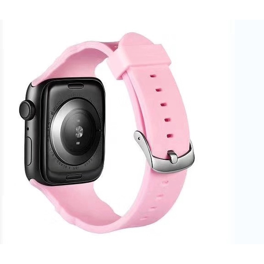 Dây đeo silicone họa tiết mèo Hello Kitty cho Apple Watch 1 2 3 4 cỡ 38-44mm