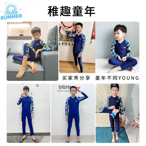 Bộ Đồ Bơi Một Mảnh Tay Dài Chống Nắng Nhanh Khô Dành Cho Bé Trai
