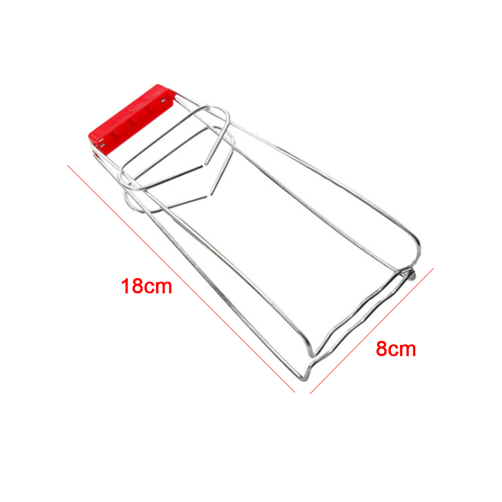 Dụng Cụ Kẹp Gắp Chén Dĩa nóng bằng thép không gỉ có thể gấp gọn tiện dụng cho nhà bếp ( CÁN ĐỎ )