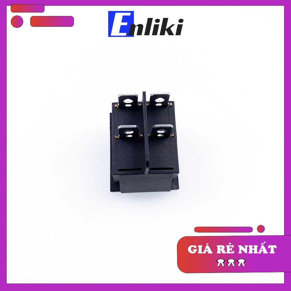 16A/250V Công Tắc Bập Bênh KCD4 4Pin 31x25mm Đen