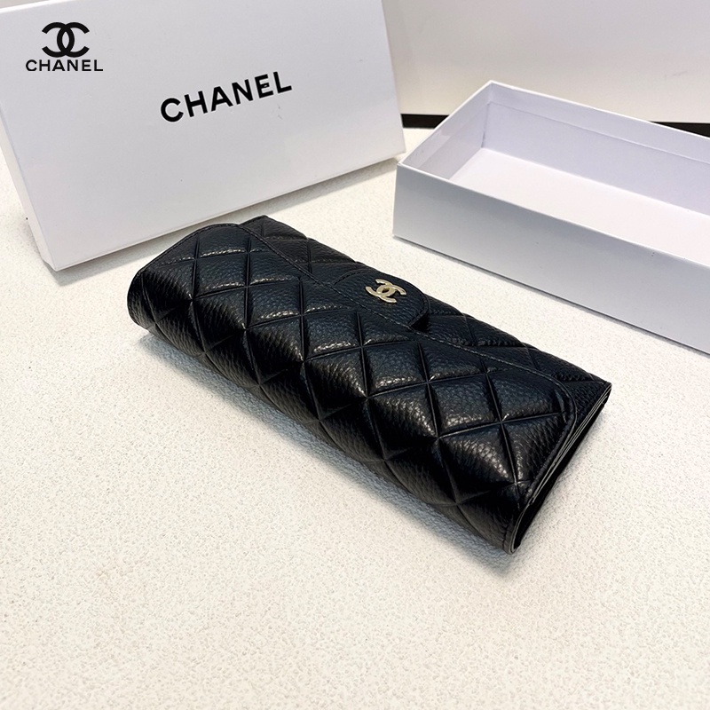 ENM2 Black Grain Quilted Leather Women's Fashion Style Two-fold Wallet2022