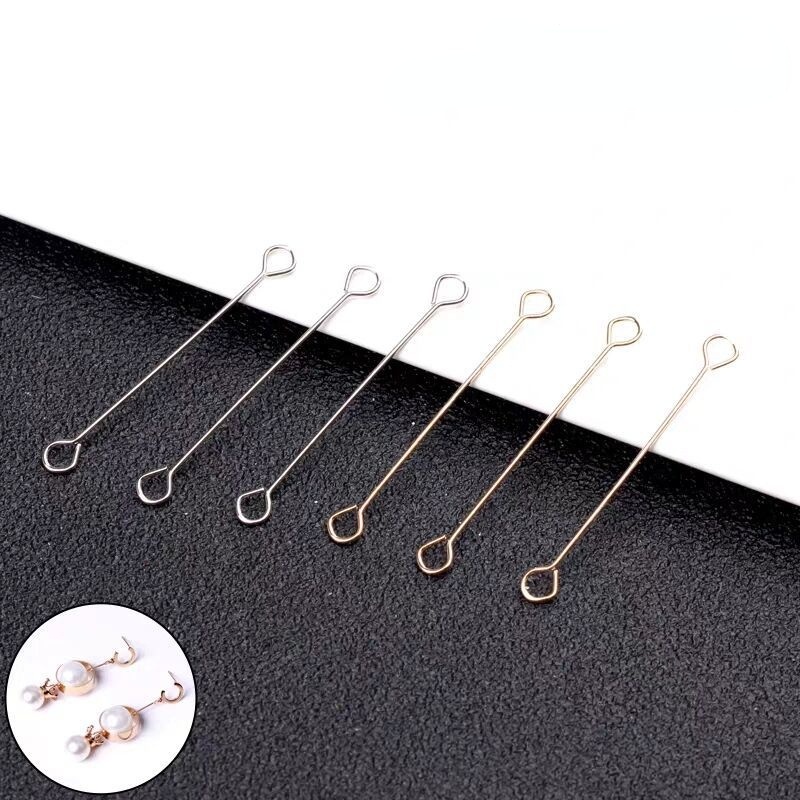 Set 100 Thanh Nối Hai Đầu 9 Rãnh Dùng Làm Khuyên Tai diy