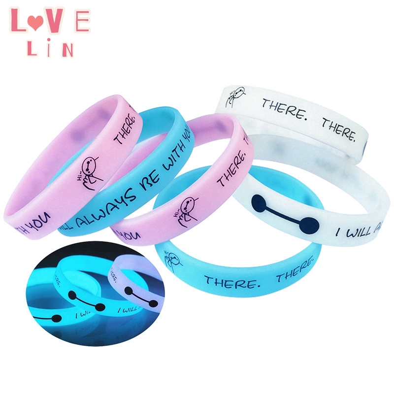 Vòng tay silicone dạ quang in chữ I Will Always Be With You