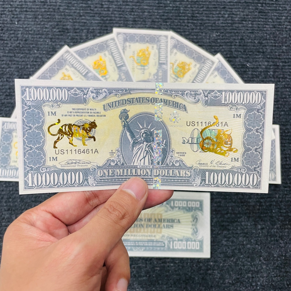 Sỉ Combo 10 Tờ Tiền Con Mèo Mạ Vàng Triệu Đô Mỹ, 1 Triệu Usd, Lì Xì Tết 2023