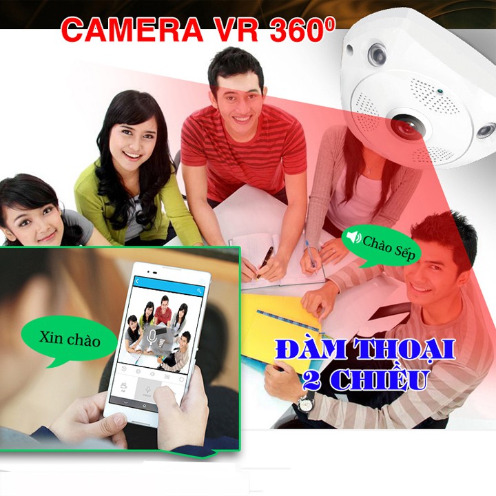 CAMERA WIFI GIÁM SÁT AN NINH VR 360 - CAMERA 3D XOAY 360 ĐỘ